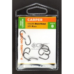 Гачки рибальські, GC Carper, 9шт/уп, колір BN, розмір №8